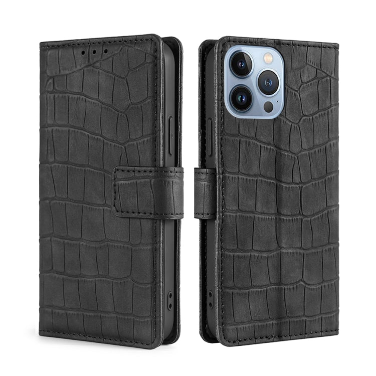 Skin Feel Crocodile Magnetic Clasp Leather Phone Case, For iPhone 14, For iPhone 14 Plus, For iPhone 14 Pro, For iPhone 14 Pro Max