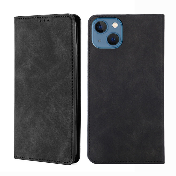 Skin Feel Magnetic Leather Phone Case, For iPhone 14, For iPhone 14 Plus, For iPhone 14 Pro, For iPhone 14 Pro Max