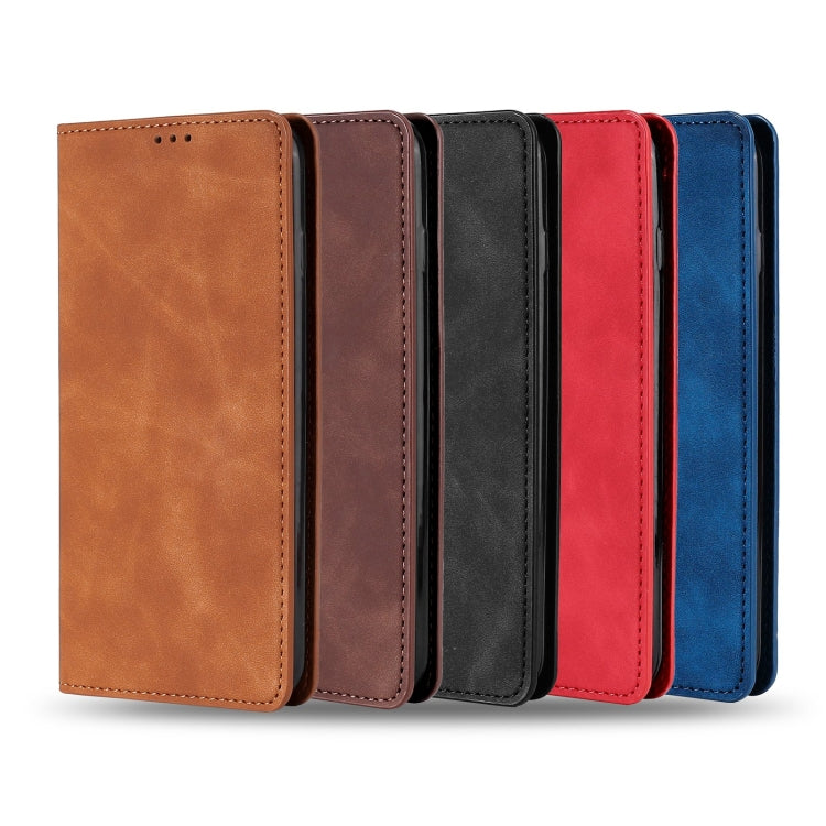 Skin Feel Magnetic Leather Phone Case, For iPhone 14, For iPhone 14 Plus, For iPhone 14 Pro, For iPhone 14 Pro Max