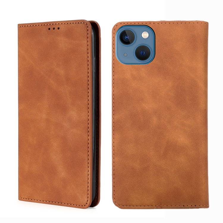 Skin Feel Magnetic Leather Phone Case, For iPhone 14, For iPhone 14 Plus, For iPhone 14 Pro, For iPhone 14 Pro Max