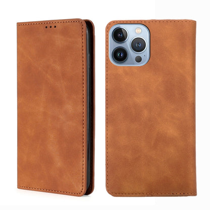 Skin Feel Magnetic Leather Phone Case, For iPhone 14, For iPhone 14 Plus, For iPhone 14 Pro, For iPhone 14 Pro Max