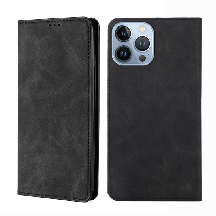Skin Feel Magnetic Leather Phone Case, For iPhone 14, For iPhone 14 Plus, For iPhone 14 Pro, For iPhone 14 Pro Max