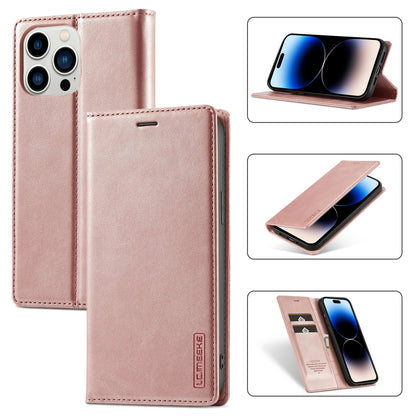 LC.IMEEKE جراب هاتف جلدي مغناطيسي قوي مع حامل وفتحات للبطاقات ومحفظة، لهاتف iPhone 14 Pro Max، وiPhone 14 Pro، وiPhone 14 Plus، وiPhone 14