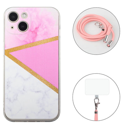 جراب TPU رخامي بخياطة حبل، مناسب لأجهزة iPhone 14 وiPhone 14 Max وiPhone 14 Pro وiPhone 14 Pro Max