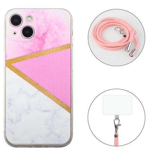 جراب TPU رخامي بخياطة حبل، مناسب لأجهزة iPhone 14 وiPhone 14 Max وiPhone 14 Pro وiPhone 14 Pro Max
