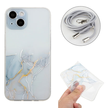 جراب واقٍ مقاوم للصدمات من مادة TPU بنمط رخامي مجوف مع حبل لحزام الرقبة، لهاتف iPhone 14، وiPhone 14 Plus، وiPhone 14 Pro، وiPhone 14 Pro Max، وiPhone 14 Max