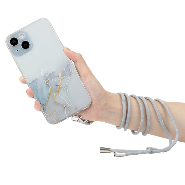 جراب واقٍ مقاوم للصدمات من مادة TPU بنمط رخامي مجوف مع حبل لحزام الرقبة، لهاتف iPhone 14، وiPhone 14 Plus، وiPhone 14 Pro، وiPhone 14 Pro Max، وiPhone 14 Max