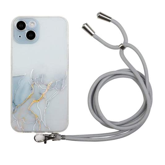 جراب واقٍ مقاوم للصدمات من مادة TPU بنمط رخامي مجوف مع حبل لحزام الرقبة، لهاتف iPhone 14، وiPhone 14 Plus، وiPhone 14 Pro، وiPhone 14 Pro Max، وiPhone 14 Max