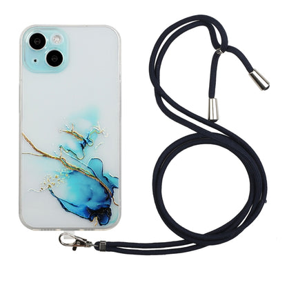 جراب واقٍ مقاوم للصدمات من مادة TPU بنمط رخامي مجوف مع حبل لحزام الرقبة، لهاتف iPhone 14، وiPhone 14 Plus، وiPhone 14 Pro، وiPhone 14 Pro Max، وiPhone 14 Max