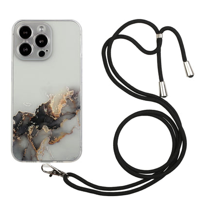 جراب واقٍ مقاوم للصدمات من مادة TPU بنمط رخامي مجوف مع حبل لحزام الرقبة، لهاتف iPhone 14، وiPhone 14 Plus، وiPhone 14 Pro، وiPhone 14 Pro Max، وiPhone 14 Max
