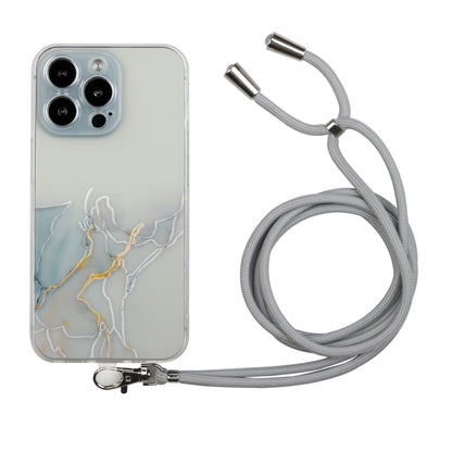 جراب واقٍ مقاوم للصدمات من مادة TPU بنمط رخامي مجوف مع حبل لحزام الرقبة، لهاتف iPhone 14، وiPhone 14 Plus، وiPhone 14 Pro، وiPhone 14 Pro Max، وiPhone 14 Max