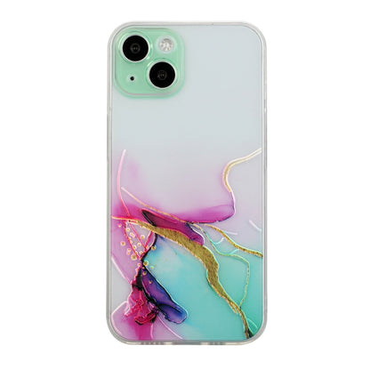 جراب واقٍ من مادة TPU بنمط رخامي مجوف وحافة مستقيمة وفتحة دقيقة، لهاتف iPhone 14، وiPhone 14 Plus، وiPhone 14 Pro، وiPhone 14 Pro Max