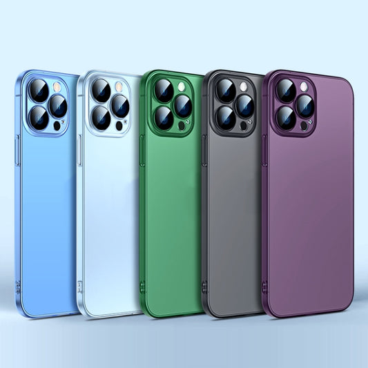 Camera Protector Translucent Frosted PC Phone Case, For iPhone 14 Pro, For iPhone 12 Pro Max