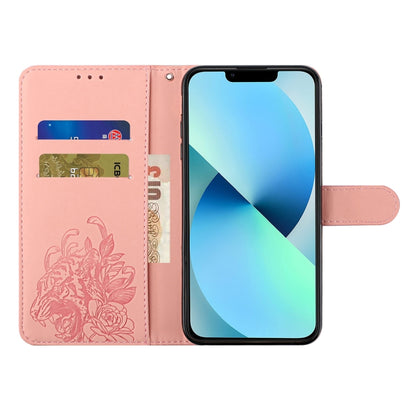 جراب هاتف جلدي منقوش بزهرة النمر، مناسب لأجهزة iPhone 14 وiPhone 14 Plus وiPhone 14 Pro وiPhone 14 Pro Max