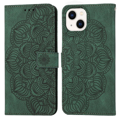 جراب هاتف جلدي قابل للطي منقوش بنقوش ماندالا، مناسب لأجهزة iPhone 14 وiPhone 14 Plus وiPhone 14 Pro وiPhone 14 Pro Max