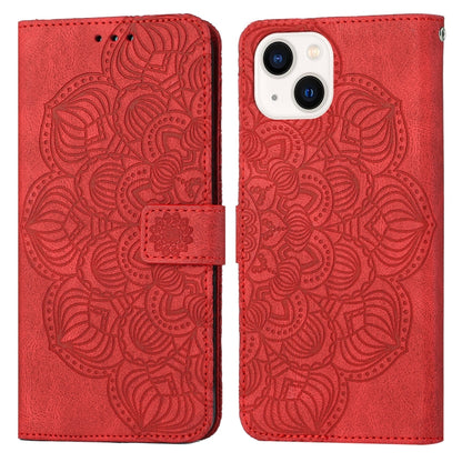 جراب هاتف جلدي قابل للطي منقوش بنقوش ماندالا، مناسب لأجهزة iPhone 14 وiPhone 14 Plus وiPhone 14 Pro وiPhone 14 Pro Max