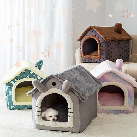 House Type Universal Removable and Washable Pet Dog Cat Bed Pet Supplies, L