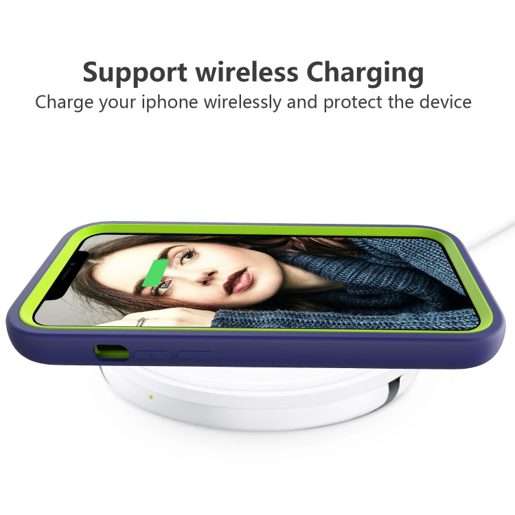 جراب هاتف مقاوم للصدمات 3 في 1 من السيليكون والبولي كربونات بتصميم موجة، مناسب لأجهزة iPhone 14 وiPhone 14 Plus وiPhone 14 Pro وiPhone 14 Pro Max