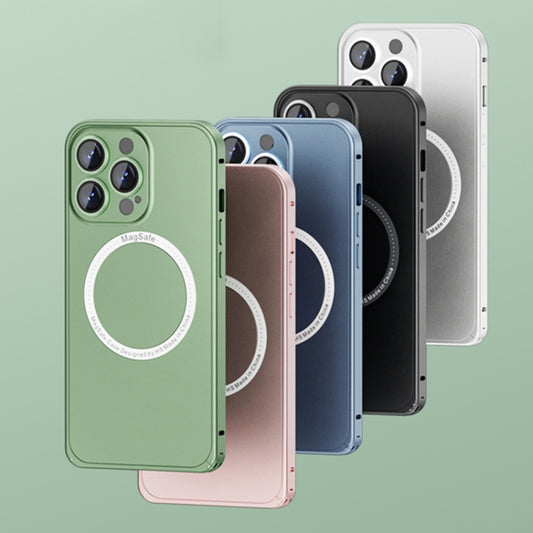 جراب هاتف مغناطيسي غير لامع من ماج سيف مع فيلم عدسة، لهاتف iPhone 14 وiPhone 14 Pro Max