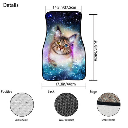 2 in 1 Universal Printing Auto Car Floor Mats Set, C0161GO, C0162GO, C0163GO, C0164GO, C0165GO, C0166GO, H10868GO, 3132GO, 4475GO, 4500GO, 5080GO, CC3220GO, White Wolf, Scarred Wolf, Grey Wolf, Black-White Flowers, Red-White Flowers, Black-Yellow Flowers