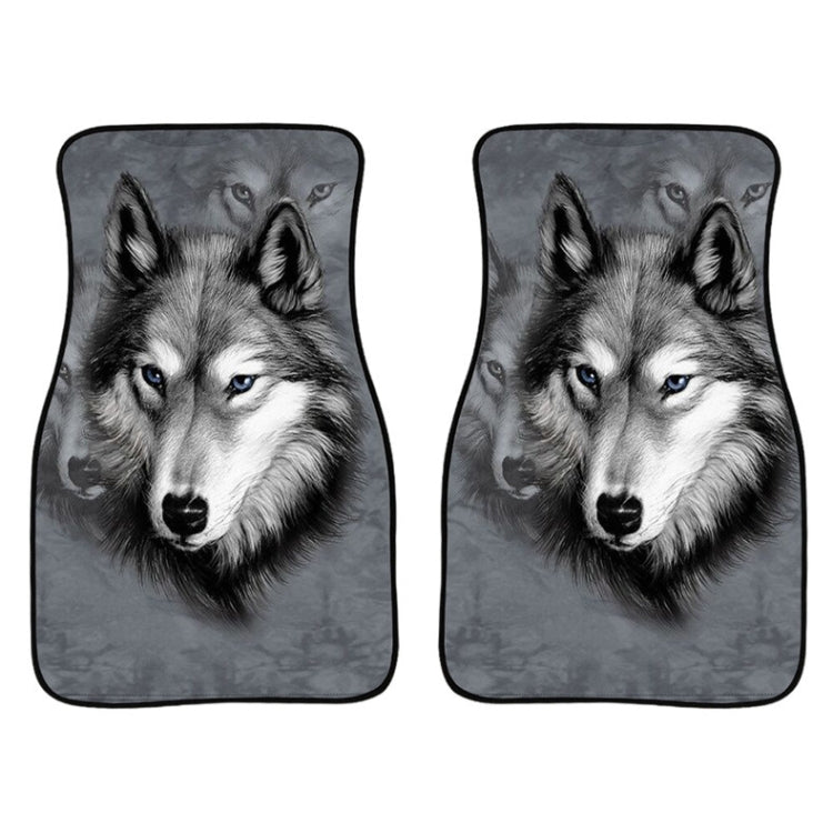 2 in 1 Universal Printing Auto Car Floor Mats Set, C0161GO, C0162GO, C0163GO, C0164GO, C0165GO, C0166GO, H10868GO, 3132GO, 4475GO, 4500GO, 5080GO, CC3220GO, White Wolf, Scarred Wolf, Grey Wolf, Black-White Flowers, Red-White Flowers, Black-Yellow Flowers
