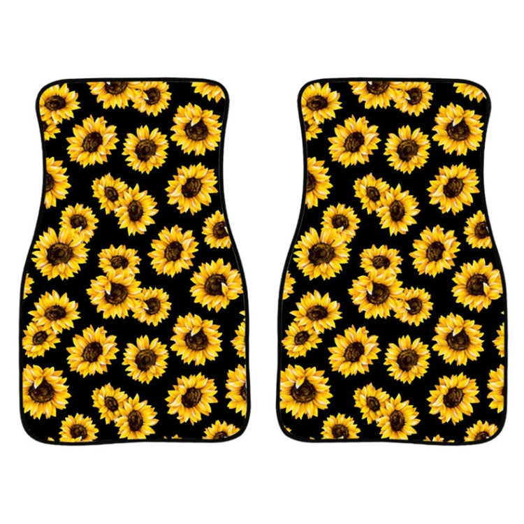 2 in 1 Universal Printing Auto Car Floor Mats Set, C0161GO, C0162GO, C0163GO, C0164GO, C0165GO, C0166GO, H10868GO, 3132GO, 4475GO, 4500GO, 5080GO, CC3220GO, White Wolf, Scarred Wolf, Grey Wolf, Black-White Flowers, Red-White Flowers, Black-Yellow Flowers