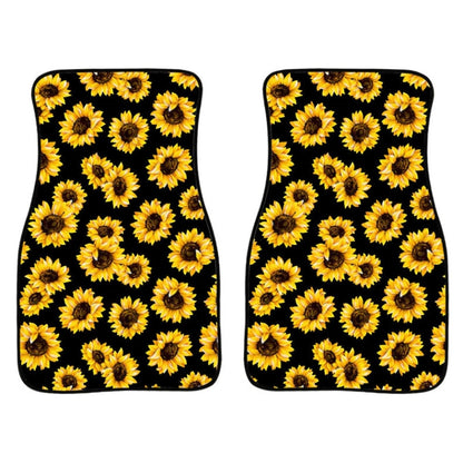 2 in 1 Universal Printing Auto Car Floor Mats Set, C0161GO, C0162GO, C0163GO, C0164GO, C0165GO, C0166GO, H10868GO, 3132GO, 4475GO, 4500GO, 5080GO, CC3220GO, White Wolf, Scarred Wolf, Grey Wolf, Black-White Flowers, Red-White Flowers, Black-Yellow Flowers
