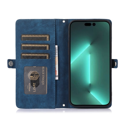 جراب هاتف جلدي بمحفظة مع فتحة للبطاقات وسحاب، مناسب لأجهزة iPhone 14 Pro Max وiPhone 14 Pro وiPhone 14 Plus وiPhone 14