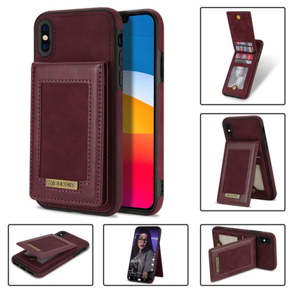 N.BEKUS Vertical Flip Card Slot RFID Phone Case, For iPhone XS Max, For iPhone XS / X