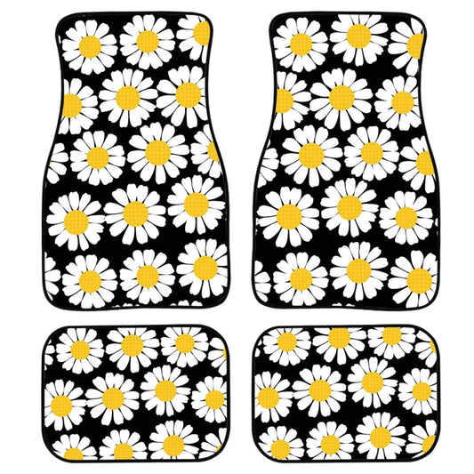 4 in 1 Daisy Pattern Universal Printing Auto Car Floor Mats Set, K3688GP, K3689GP, K3690GP, K3691GP, K3692GP