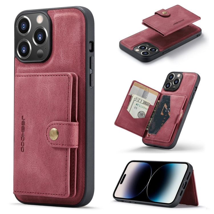 جراب هاتف جلدي قابل للفصل مغناطيسي عتيق من JEEHOOD، مناسب لأجهزة iPhone 14 وiPhone 14 Plus وiPhone 14 Pro وiPhone 14 Pro Max