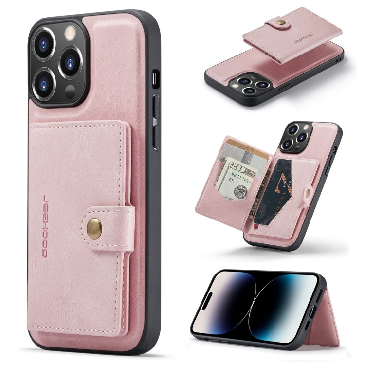 جراب هاتف جلدي قابل للفصل مغناطيسي عتيق من JEEHOOD، مناسب لأجهزة iPhone 14 وiPhone 14 Plus وiPhone 14 Pro وiPhone 14 Pro Max