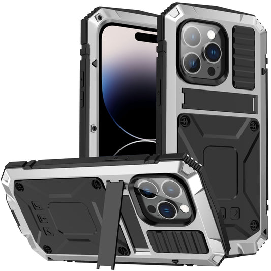 جراب R-JUST مقاوم للصدمات والماء والغبار مع حامل، لهاتف iPhone 14 Pro، وiPhone 14 Pro Max، وiPhone 14، وiPhone 14 Plus