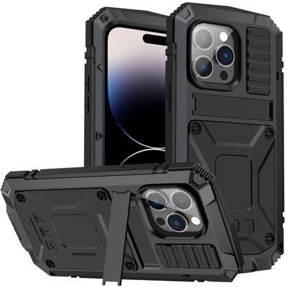 جراب R-JUST مقاوم للصدمات والماء والغبار مع حامل، لهاتف iPhone 14 Pro، وiPhone 14 Pro Max، وiPhone 14، وiPhone 14 Plus
