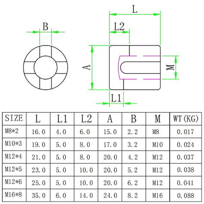 حبل سلكي للحديقة من الفولاذ المقاوم للصدأ 316 بمشبك ثابت متقاطع، M8x2، M10x3، M12x4، M12x5، M12x6، M16x8