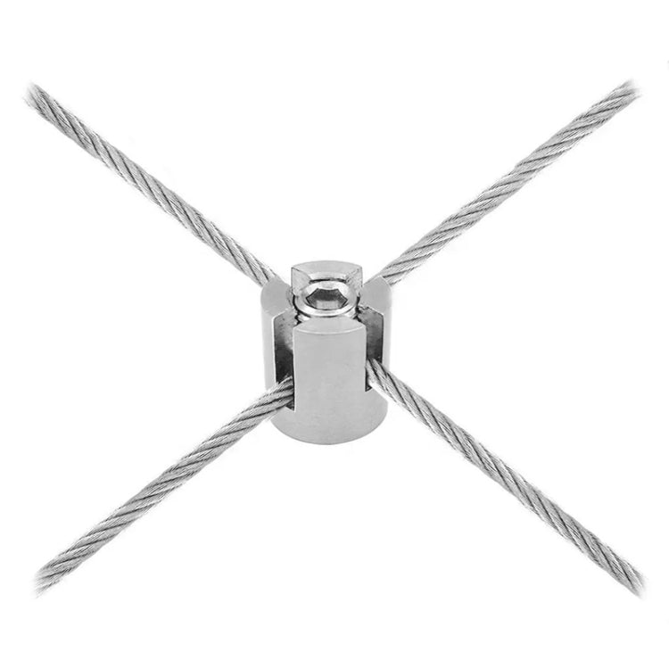 حبل سلكي للحديقة من الفولاذ المقاوم للصدأ 316 بمشبك ثابت متقاطع، M8x2، M10x3، M12x4، M12x5، M12x6، M16x8