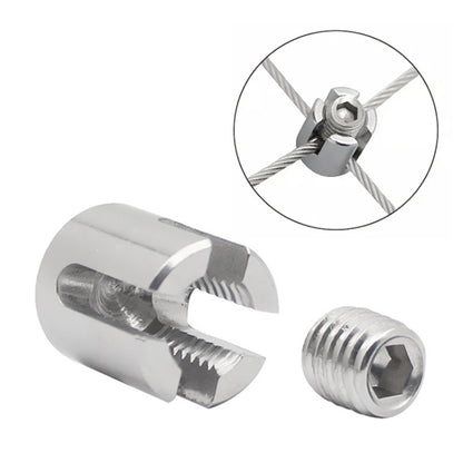 حبل سلكي للحديقة من الفولاذ المقاوم للصدأ 316 بمشبك ثابت متقاطع، M8x2، M10x3، M12x4، M12x5، M12x6، M16x8