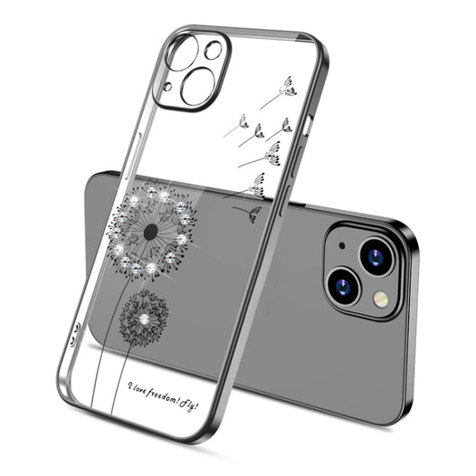 جراب هاتف TPU مطلي بالكهرباء من زهرة الهندباء الماسية، مناسب لأجهزة iPhone 14 وiPhone 14 Plus وiPhone 14 Pro وiPhone 14 Pro Max
