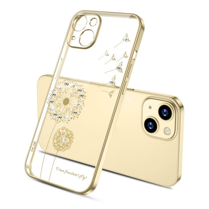 جراب هاتف TPU مطلي بالكهرباء من زهرة الهندباء الماسية، مناسب لأجهزة iPhone 14 وiPhone 14 Plus وiPhone 14 Pro وiPhone 14 Pro Max