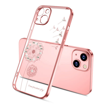 جراب هاتف TPU مطلي بالكهرباء من زهرة الهندباء الماسية، مناسب لأجهزة iPhone 14 وiPhone 14 Plus وiPhone 14 Pro وiPhone 14 Pro Max