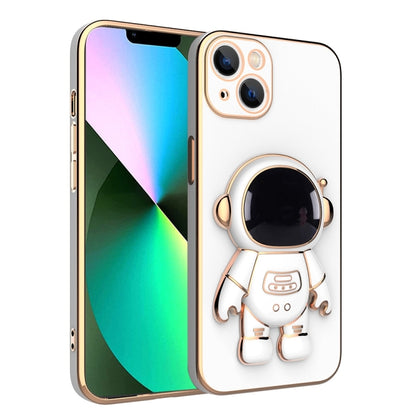 جراب هاتف مطلي بحامل رائد فضاء، مناسب لأجهزة iPhone 14 وiPhone 14 Plus وiPhone 14 Pro وiPhone 14 Pro Max