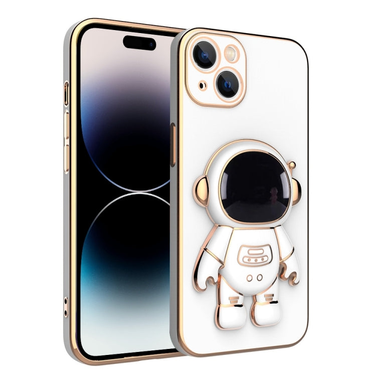 جراب هاتف مطلي بحامل رائد فضاء، مناسب لأجهزة iPhone 14 وiPhone 14 Plus وiPhone 14 Pro وiPhone 14 Pro Max