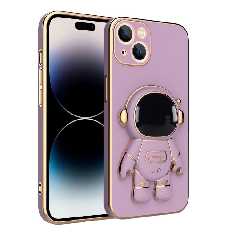 جراب هاتف مطلي بحامل رائد فضاء، مناسب لأجهزة iPhone 14 وiPhone 14 Plus وiPhone 14 Pro وiPhone 14 Pro Max