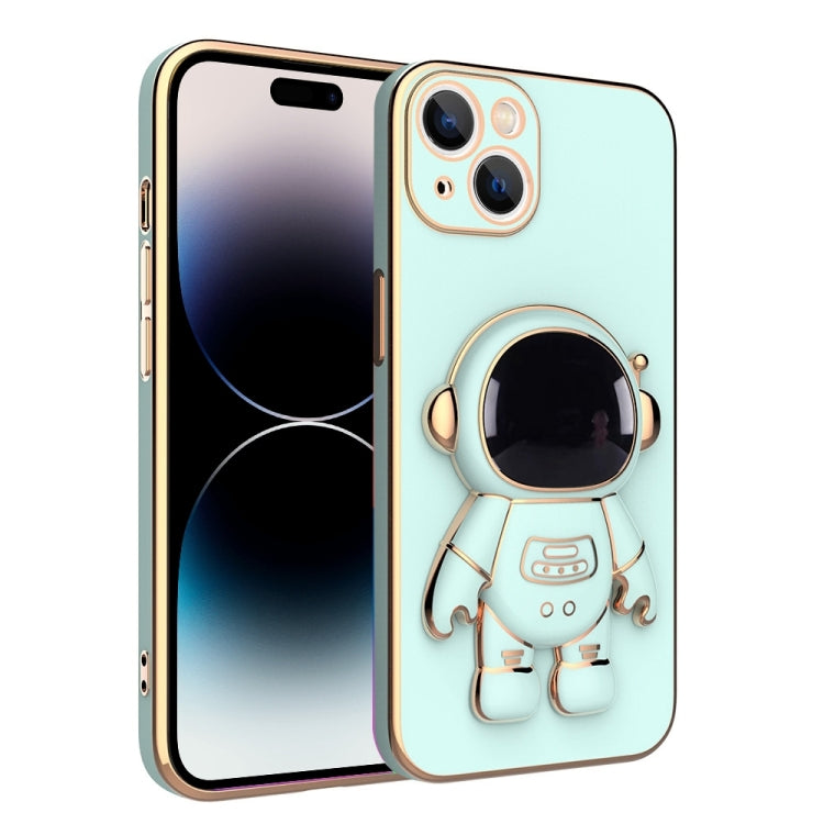 جراب هاتف مطلي بحامل رائد فضاء، مناسب لأجهزة iPhone 14 وiPhone 14 Plus وiPhone 14 Pro وiPhone 14 Pro Max