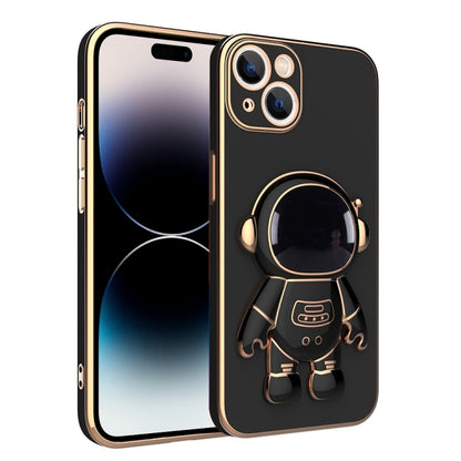 جراب هاتف مطلي بحامل رائد فضاء، مناسب لأجهزة iPhone 14 وiPhone 14 Plus وiPhone 14 Pro وiPhone 14 Pro Max