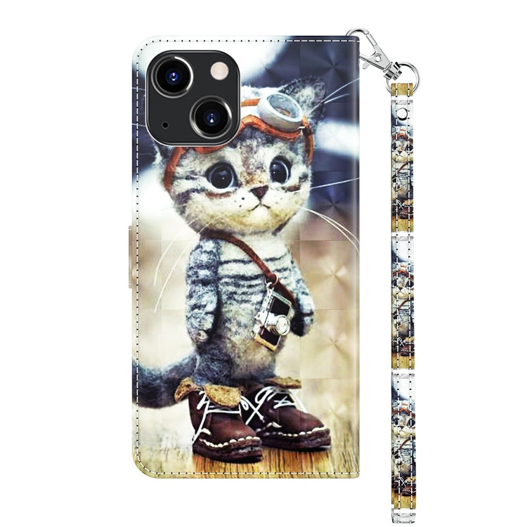 3D Painted Leather Phone Case, For iPhone 14, For iPhone 14 Plus, For iPhone 14 Pro, For iPhone 14 Pro Max, For iPhone 13 mini, For iPhone 13
