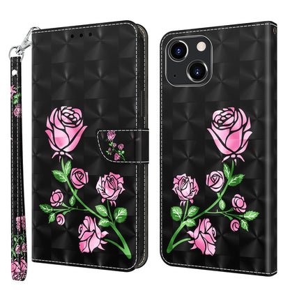 3D Painted Leather Phone Case, For iPhone 14, For iPhone 14 Plus, For iPhone 14 Pro, For iPhone 14 Pro Max, For iPhone 13 mini, For iPhone 13