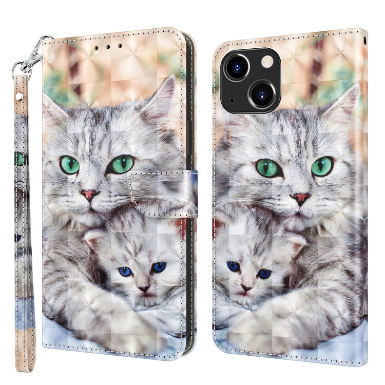 3D Painted Leather Phone Case, For iPhone 14, For iPhone 14 Plus, For iPhone 14 Pro, For iPhone 14 Pro Max, For iPhone 13 mini, For iPhone 13