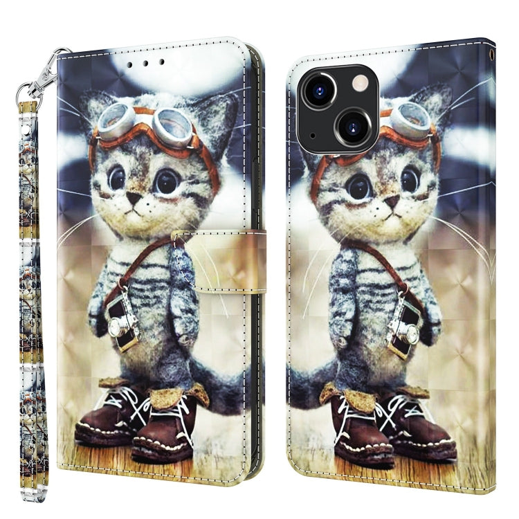 3D Painted Leather Phone Case, For iPhone 14, For iPhone 14 Plus, For iPhone 14 Pro, For iPhone 14 Pro Max, For iPhone 13 mini, For iPhone 13