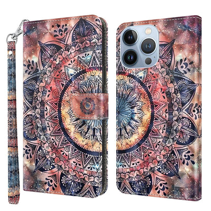 3D Painted Leather Phone Case, For iPhone 13 Pro, For iPhone 13 Pro Max, For iPhone 12 mini, For iPhone 12 / 12 Pro, For iPhone 12 Pro Max, For iPhone 11